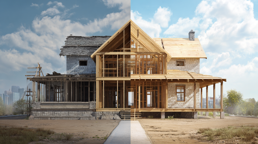 Traditional vs modern construction